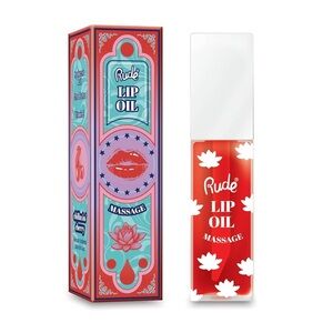 Rude Cosmetics Chillaxin’ Cherry Lip Oil Massage- vegan, sheer red, hydrating